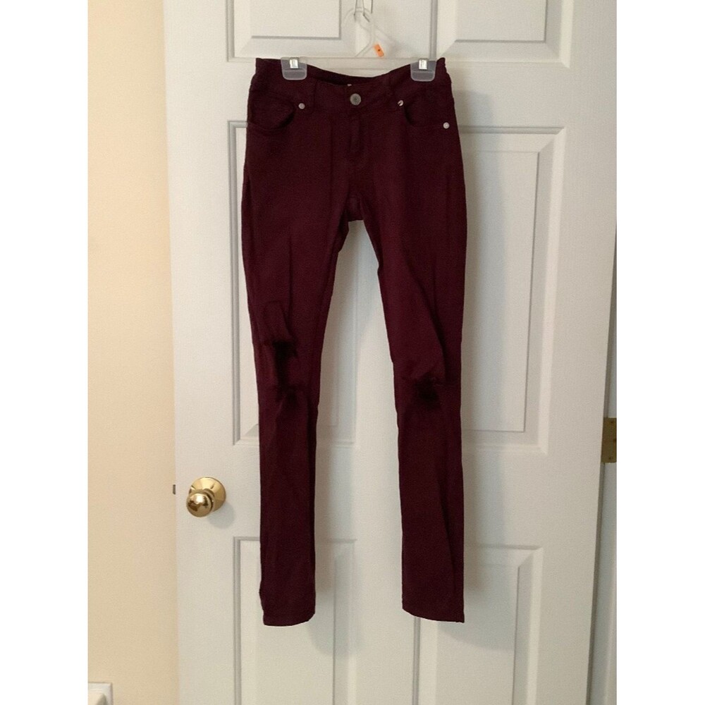 Blue Asphalt Red Wine Skinny Jeans Size 1